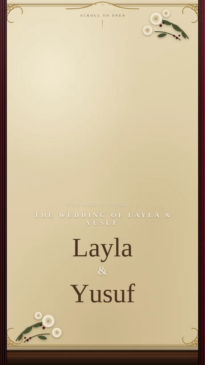 Velvet Curtain invitation preview